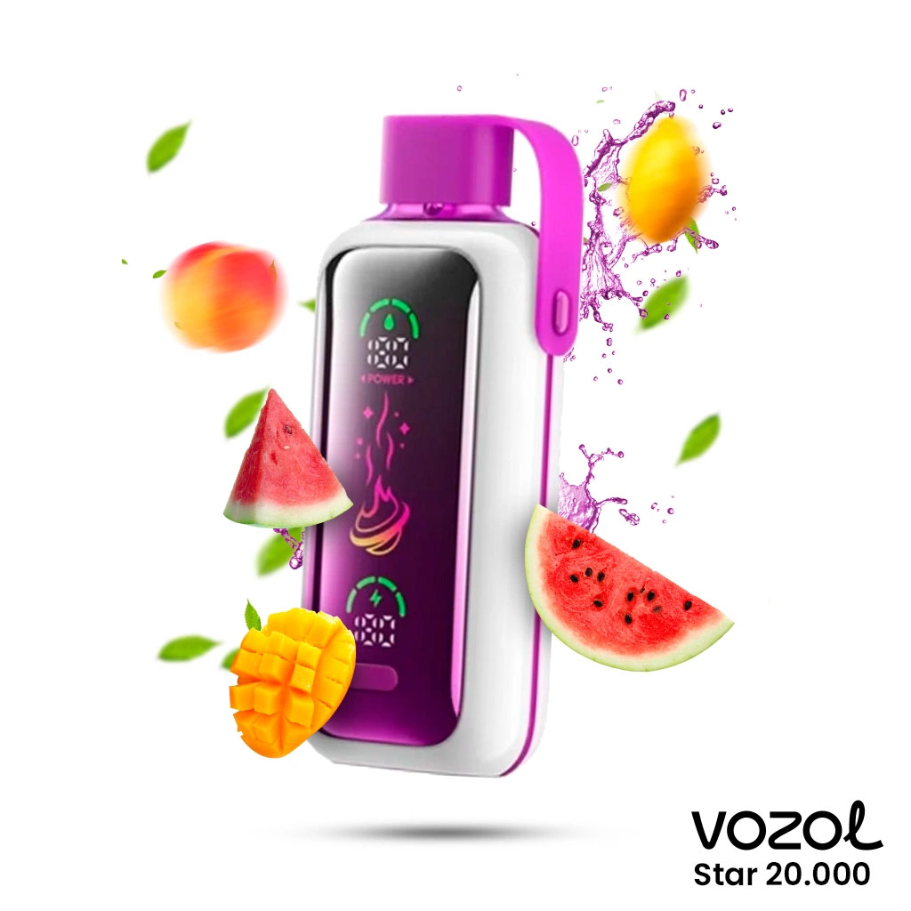vozol-star-20000-peach-mango-watermelon.jpg Vozol Star 20000 Peach Mango Watermelon - Görsel 1