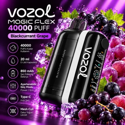VOZOL MAGIC FLEX 40000 Puff Blackcurrant Grape