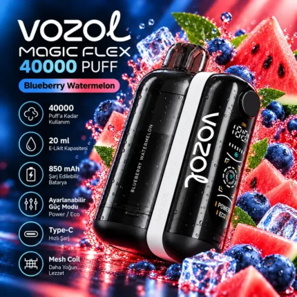 VOZOL MAGIC FLEX 40000 Puff Blueberry Watermelon