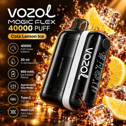 VOZOL MAGIC FLEX 40000 Puff Cola Lemon Ice